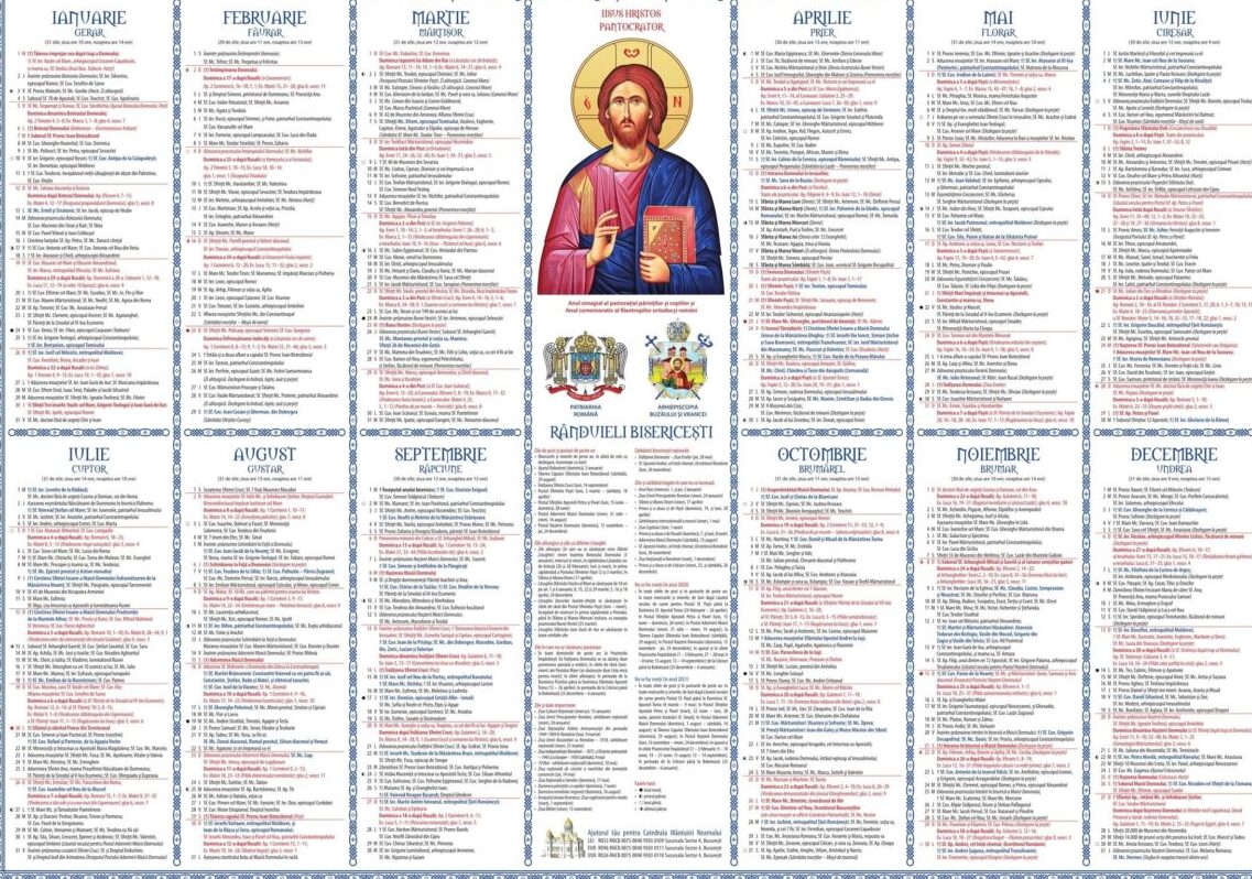 Calendar Ortodox 2023 Ghidul Complet pentru Sarbatori si Zile de Post